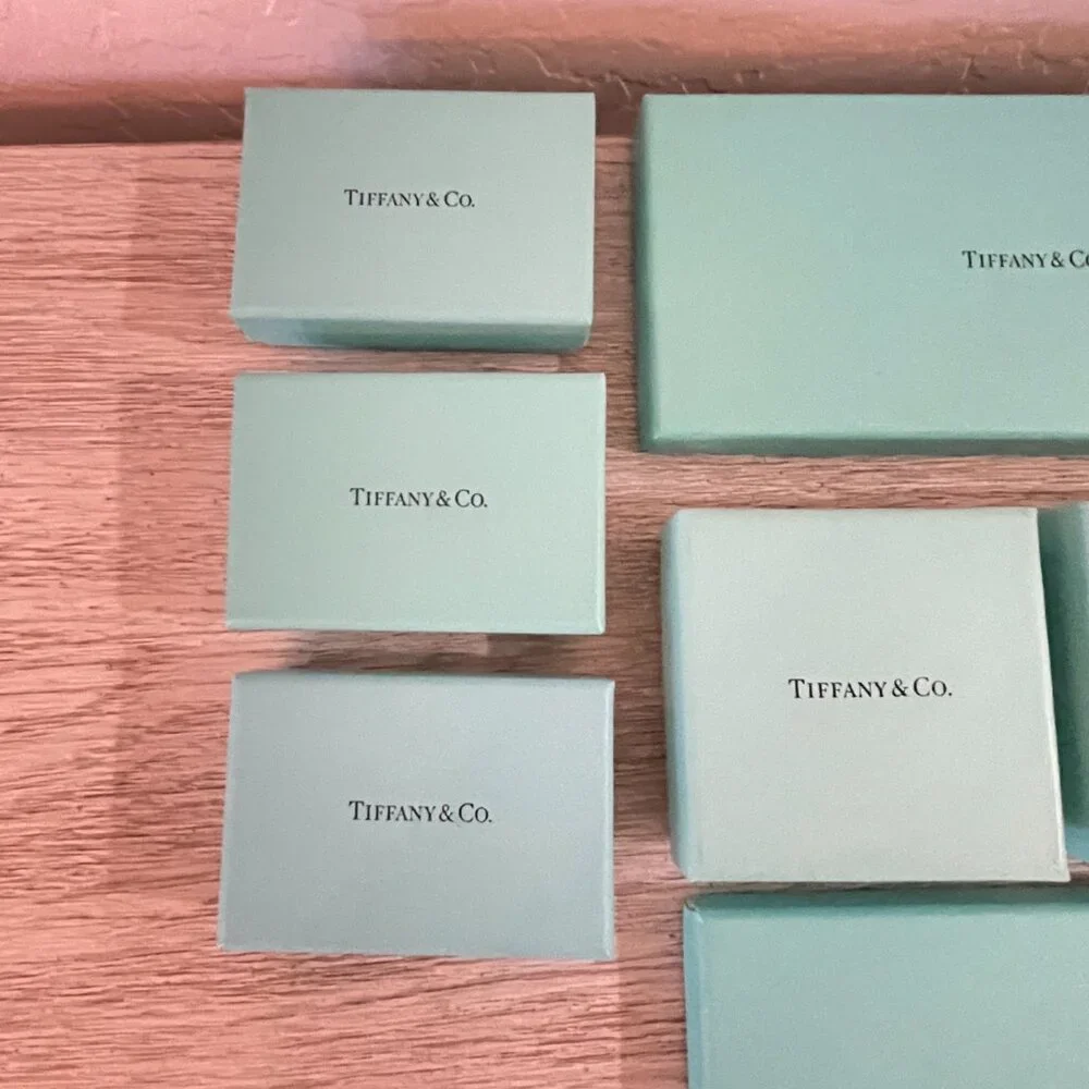 Tiffany & Co. Box Set of 8 Blue Vintage Pouch Empty Boxes Jewelry Storage - Picture 7 of 10